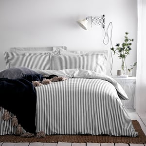 Hebden Striped Reversible Duvet Cover Set