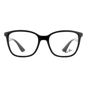 Ray-Ban Square Shiny Black Unisex Women Glasses Frames