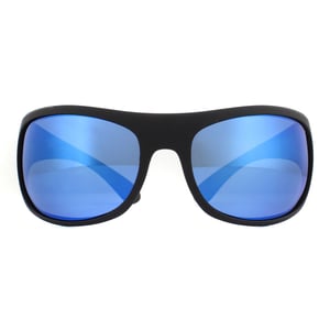 Polaroid wrap heren mat zwart blauw gepolariseerde zonnebril
