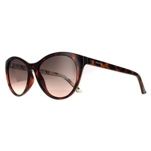 Ted Baker Cat Eye Dam Tortoise Flower Brown Gradient TB1583 Lisbet Solglasögon