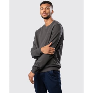 Lyle & Scott sweatshirt van biologisch katoen met ronde hals - Gunmetal