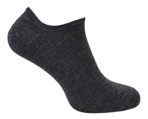 Mens Merino Wool Low Cut Socks | Steven | No Show Warm Footsies Socks - Charcoal