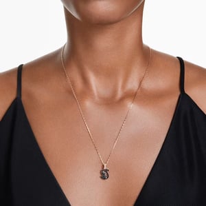 Swarovski 'Zwaan' Dames Gouden Geplateerde Metalen Ketting - Roze 5678046