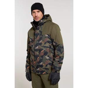 Mountain Warehouse Camo skidjacka & skidbyxor för herrar (Khaki Brown)
