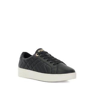 Dune Ladies Egent - Quilted Platform Sole Lace-Up Trainers