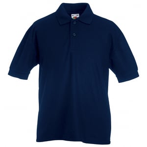 Fruit of the Loom Kinder/Kids Piqué Poloshirt met Korte Mouwen (Donker Marine)
