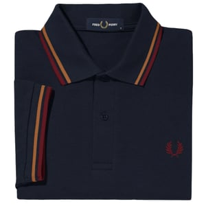 Fred Perry M3600 Twin Tipped Polo Shirt In Navy