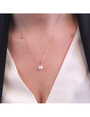 Volle Maan Parel Ketting en Hanger - Imitatie Parel