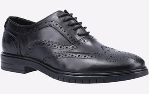Hush Puppies Santiago Svarta Lädersnörskor För Män