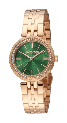 RC5L031M0075 Roberto Cavalli Womens Quartz Stainless Steel Dark Green 5 ATM 30 mm Watch