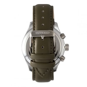 Breed Maverick chronograaf horloge met leren band en datum