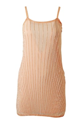 Sequin Striped Strappy Dress