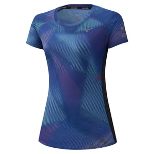 Mizuno Aero Dames Blauw T-Shirt