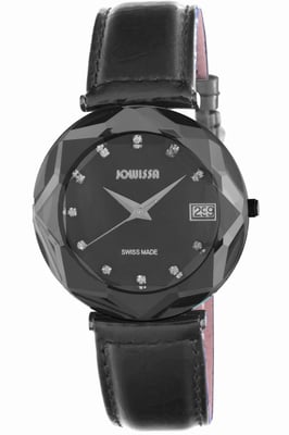Jowissa: crystal women'sblack watch