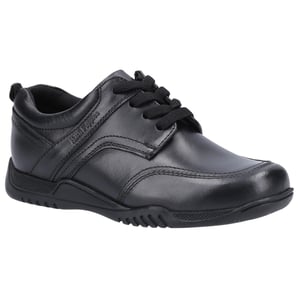 Hush Puppies Boys Harvey Leather School Shoes (Black)