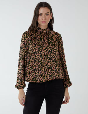 Satin Blouson Top