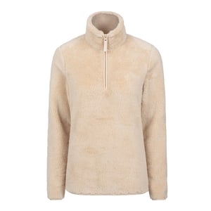 Mountain Warehouse Dam Teddy Fleece Halvlång Zip Fleece Tröja (Beige)