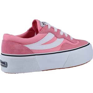 Superga 3041 Revolley Colorblock Platform Leer Dames Roze/Wit Trainers