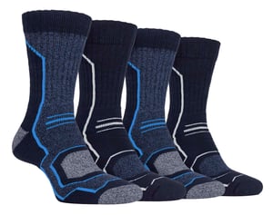 4 Pack Mens Cushion Lightweight Hiking Boot Socks for Warm Weather