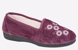 Sleepers Cathy Embroidered Slipper Womens