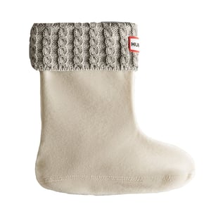 Hunter Recycled Mini Cable Kids Beige Stövelstrumpor