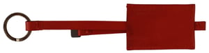 Costume National Röd Läder Logotyp Nyckelring Nyckelband