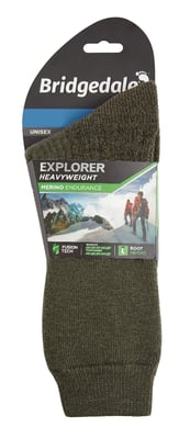Bridgedale - Heren Outdoor Merino Wol Kniehoge Sokken - Olijf