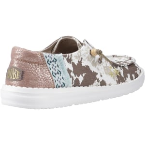 HEYDUDE Wendy Disco Cow Cotton Dam Loafers Tan