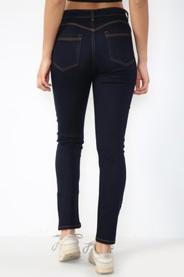 Dames Magic Shaping High Waisted Skinny Fit Jeans in Indigo Blue