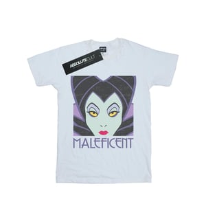Disney Dames/Dames Maleficent Geknipt Hoofd Katoenen Vriendje T-shirt (Wit)