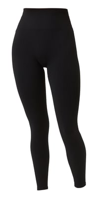 Björn Borg - Dam Seamless Ribbed Footless Tights Leggings - Svart