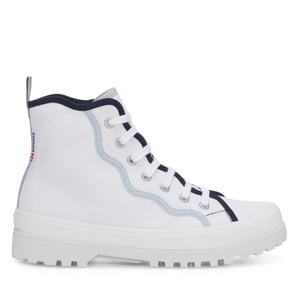 Superga Womens/Ladies 2341 Alpina Curly Bindings Ankle Boots (White/Blue)