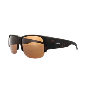 Polaroid suncovers semi -randloze unisex havana bruine gepolariseerde zonnebril