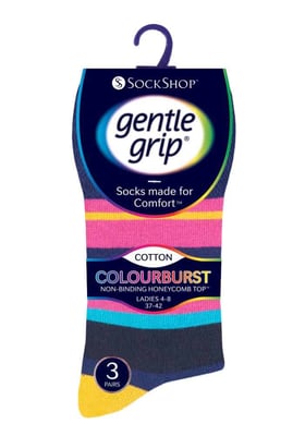 6 paar sokken zonder elastiek damessokken met zachte grip - GG189