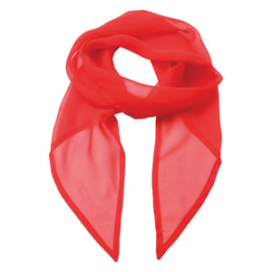 Premier Unisex Adult Colours Chiffon Scarf (Strawberry Red)