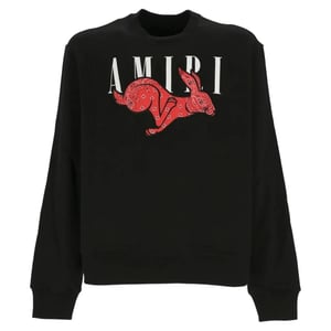 Amiri Cny Rabbit Logo Svart Sweatshirt