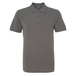 Asquith & Fox Mens Plain Short Sleeve Polo Shirt (Charcoal)