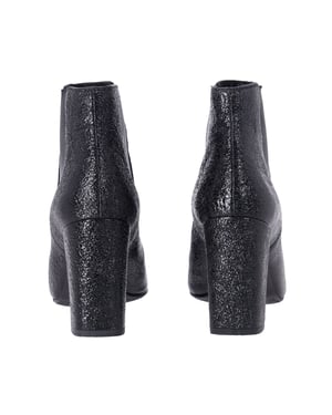 Saint Laurent Högklackade Chelsea Boots i Svart Läder