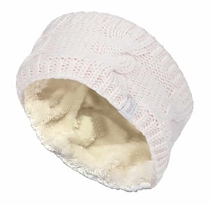 Ladies Cable Knitted Fleece Lined Thermal Winter Ear Warmer Headband