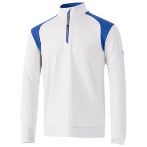 Island Green Heren Golf Top Laag met Kleurblok Panelen (Zilvergrijs/Royaalblauw)