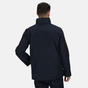 Regatta Mens Defender III 3-in-1 Waterproof Windproof Jacket / Performance Jacket (Navy / Black)