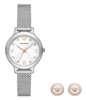 Emporio Armani Cleo Women's Silver Watch AR80065SET