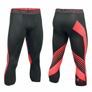 Under Armour HeatGear Supervent 2.0 Zwart Oranje Heren 3/4 Legging 1289581 016