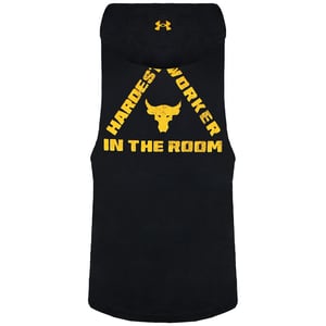 Under Armour Project Rock Heren Zwart Mouwloos Hoodie