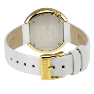 Gevril Women's Gandria Swiss Diamond White MOP Dial, Genuine Italian Made Leather Watch