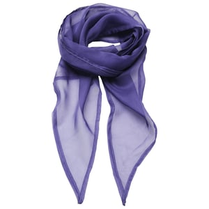 Premier Uniseks sjaal van chiffon in kleuren voor volwassenen (Paars)