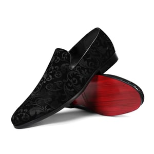 Penny Loafers med elegant jacquard för herr Svart