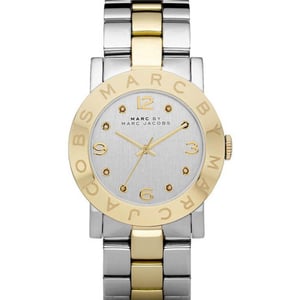Marc Jacobs MBM3139 AMY Zilver Tweekleurig Dameshorloge