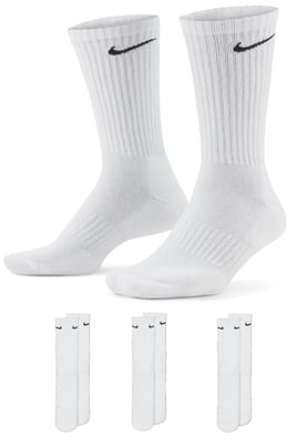 Nike Everyday Cushion Crew Trainingssokken 3 paar in wit