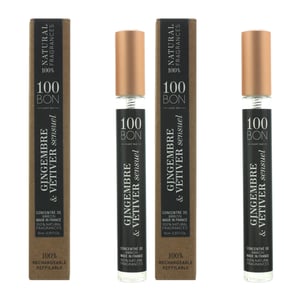 100 Bon Gingembre & Vetiver Sensual Concentre Refillable Eau de Parfum 10ml x 2